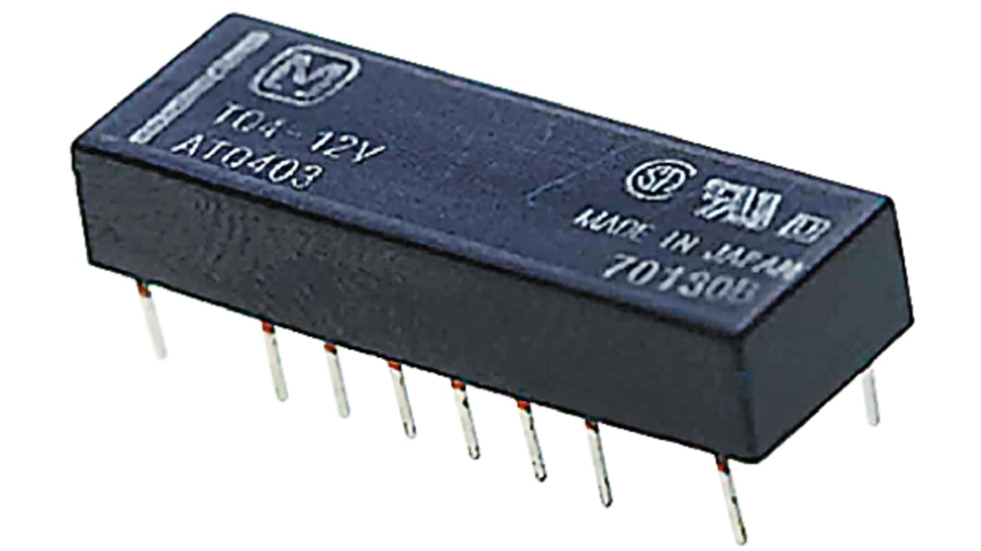 Panasonic PCB Mount Latching Signal Relay, 5V dc Coil, 2A Switching Current, DPDT