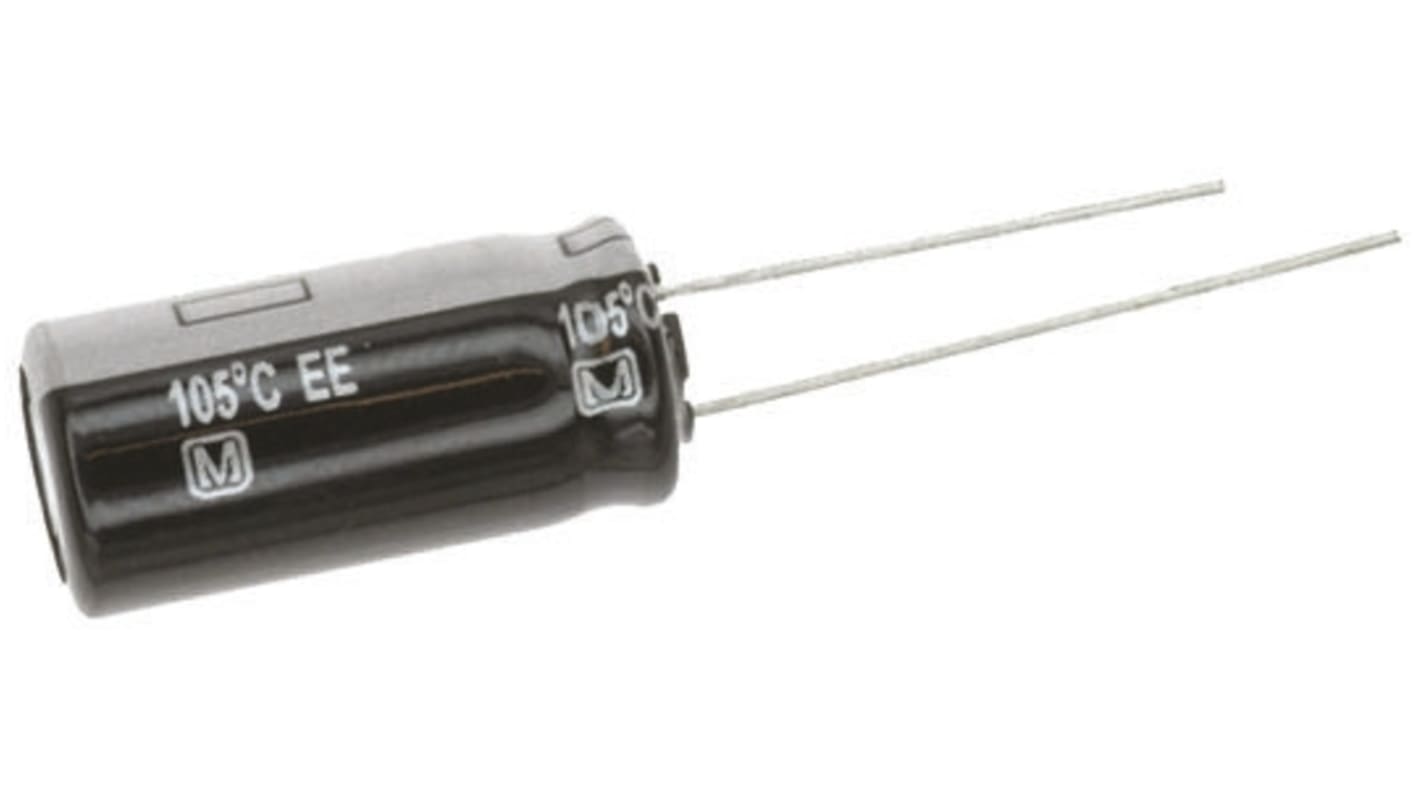 Panasonic 22μF Aluminium Electrolytic Capacitor 200V dc, Radial, Through Hole - EEUEE2D220