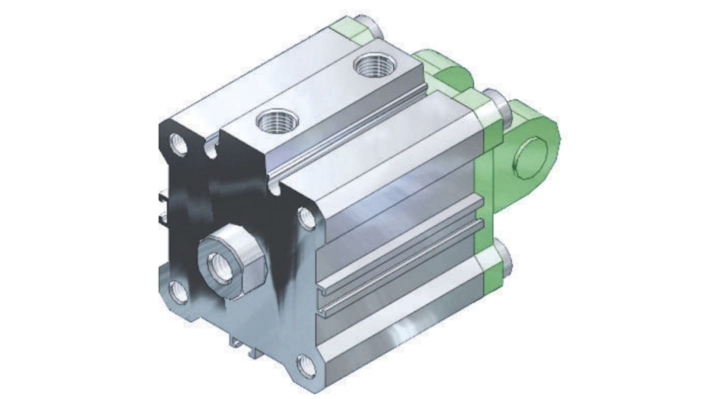 SMC CQS Pneumatik-Kompaktzylinder doppeltwirkend, Bohrung Ø 20mm / Hub 10mm, bis 1 MPa