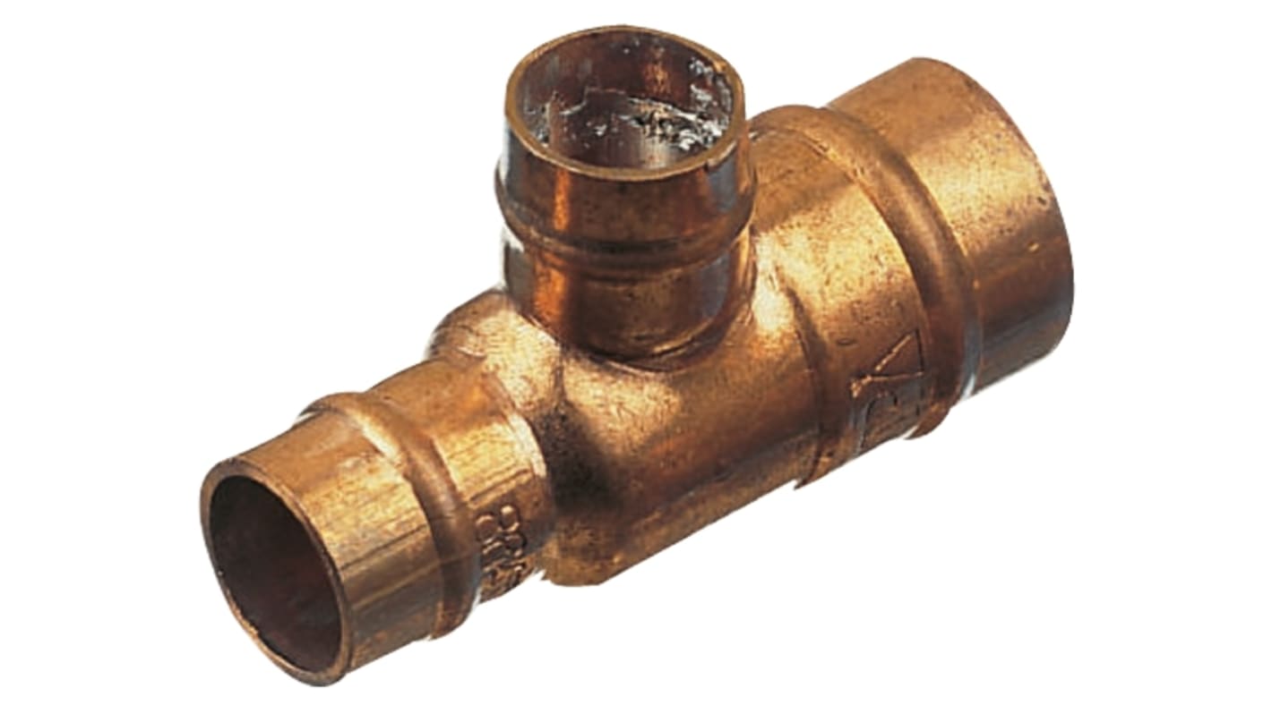 Copper Solder Fitting Tee Coupler for 28mm pipe