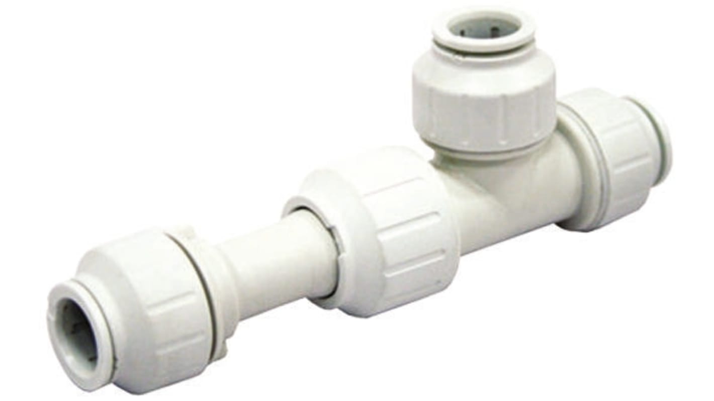John Guest Plastic Pipe Fitting Push Fit Slip Tee, 22mm