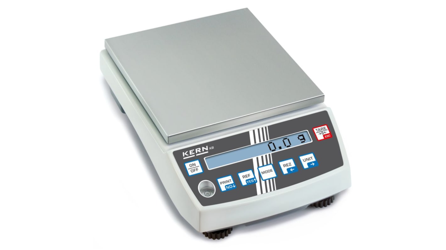 Kern Weighing Scale, 1.21kg Weight Capacity Type B - North American 3-pin, Type C - European Plug, Type G - British