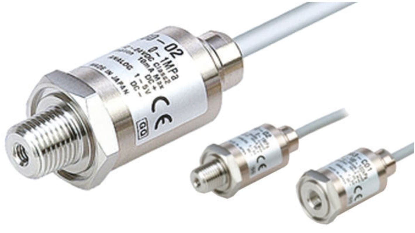 SMC Pressure Sensor 500kPa, 12 → 24V dc, IP65 100 kPa