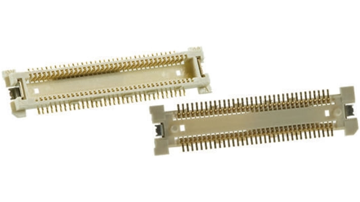 ヒロセ電機 ストレート 基板接続用ピンヘッダ 60極 0.5mm 2列, 表面実装