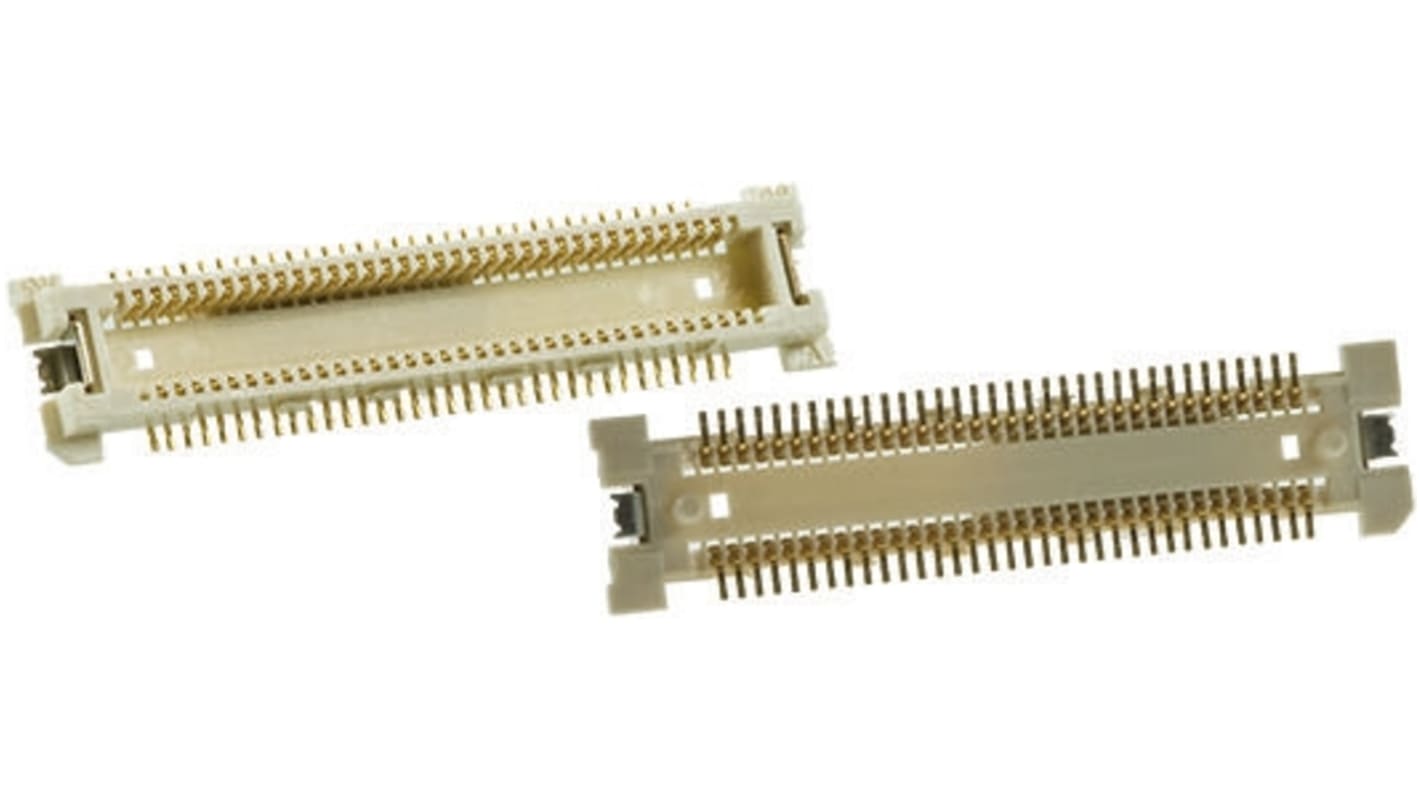 Hirose FX11 Series Straight Surface Mount PCB Header, 80 Contact(s), 0.5mm Pitch, 2 Row(s)