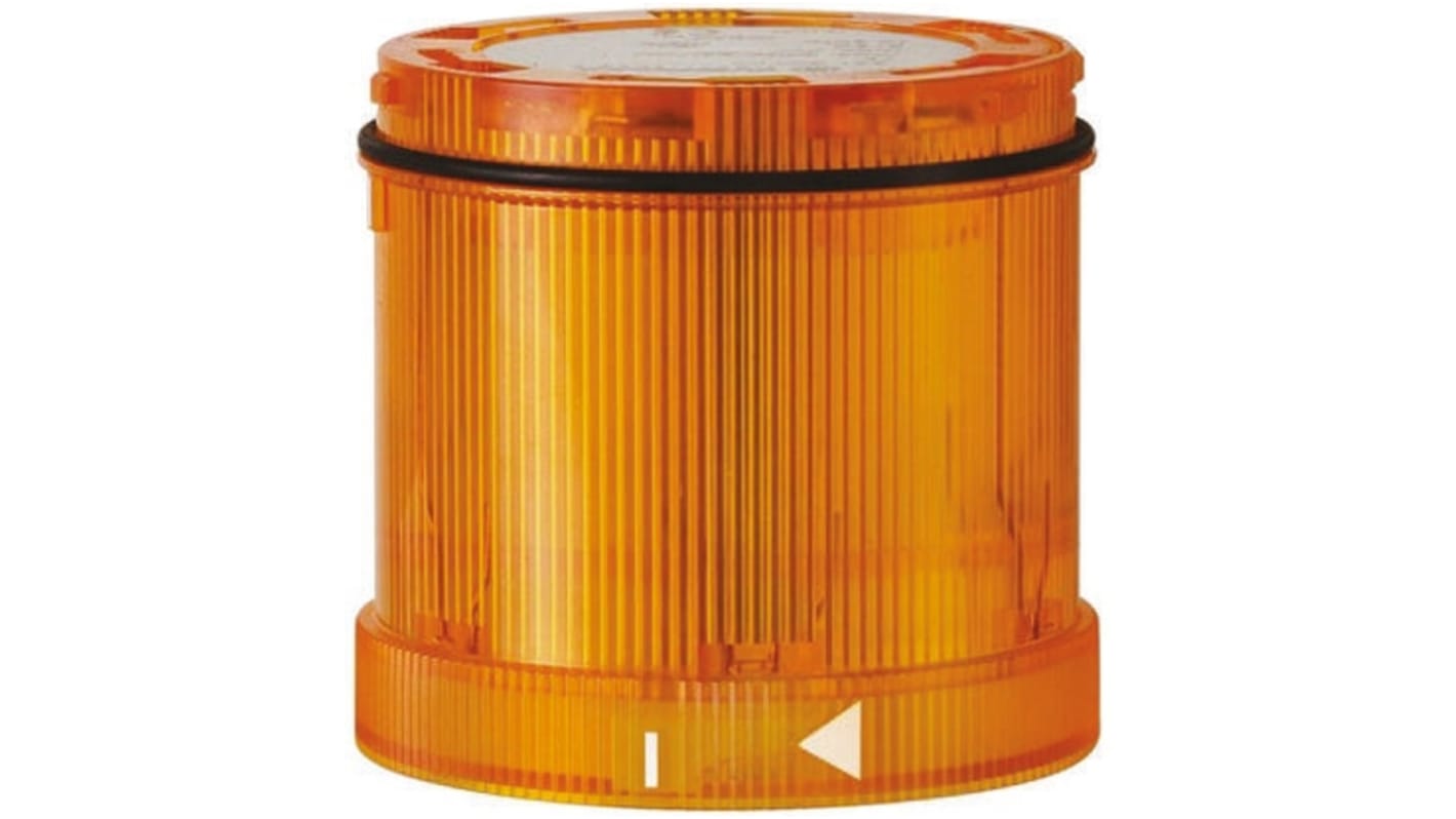 Werma 843 Series Yellow Steady Effect Beacon Unit, 24 V dc, LED Bulb, DC, IP54
