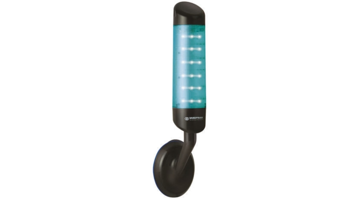 Rs-Online Torretta di segnalazione Werma 24 V c.c. LED 3 elementi lenti Trasparente con Cicalino