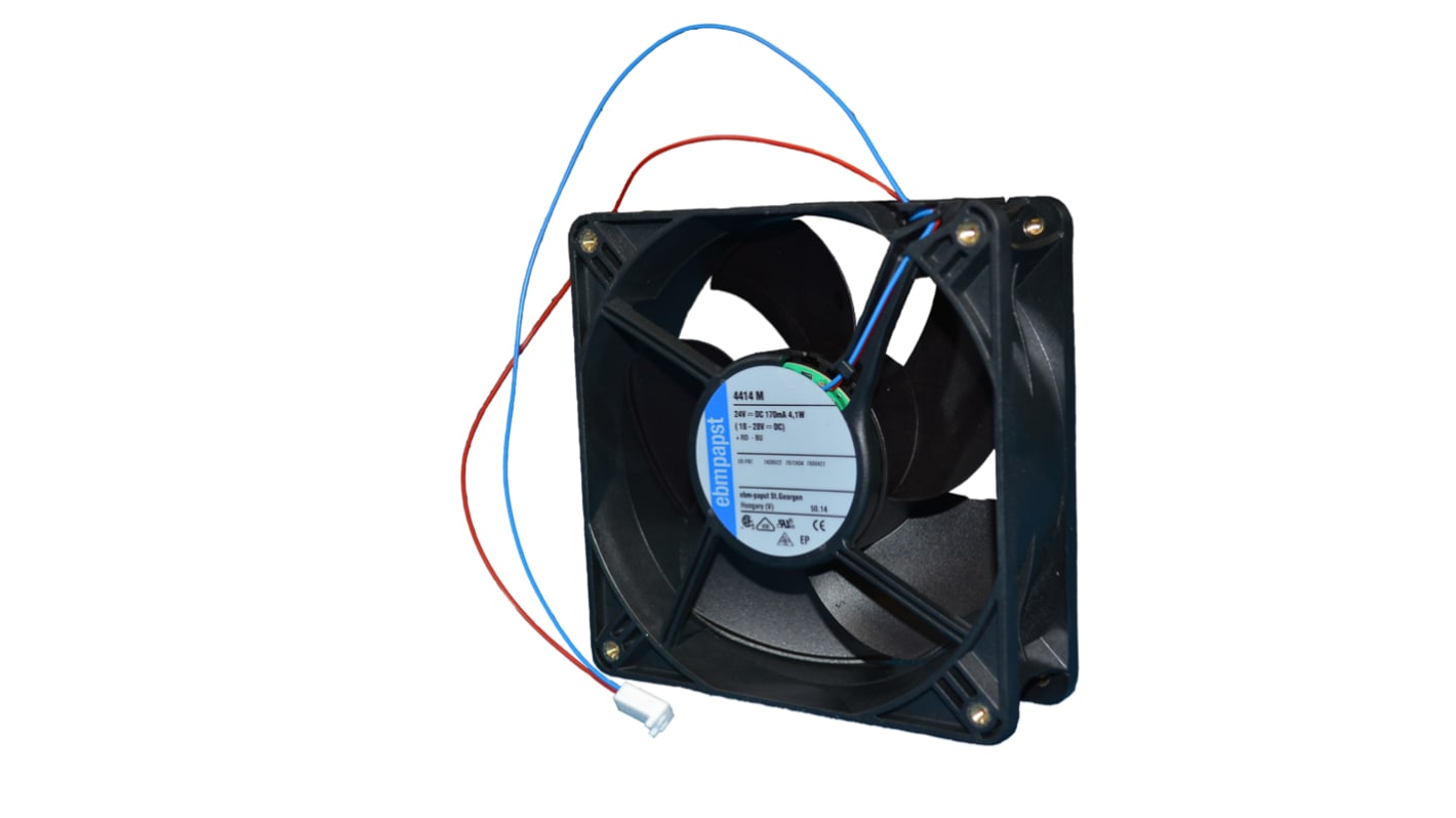 ebm-papst 600 N Series Axial Fan, 12 V dc, DC Operation, 41m³/h, 2.1W, 60 x 60 x 25mm