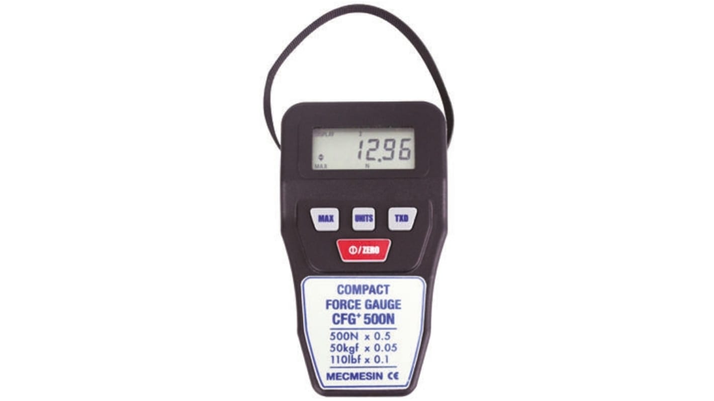 Mecmesin 860-023 Force Gauge 500Hz RS232, Range: 500N, Resolution: 0.5 N