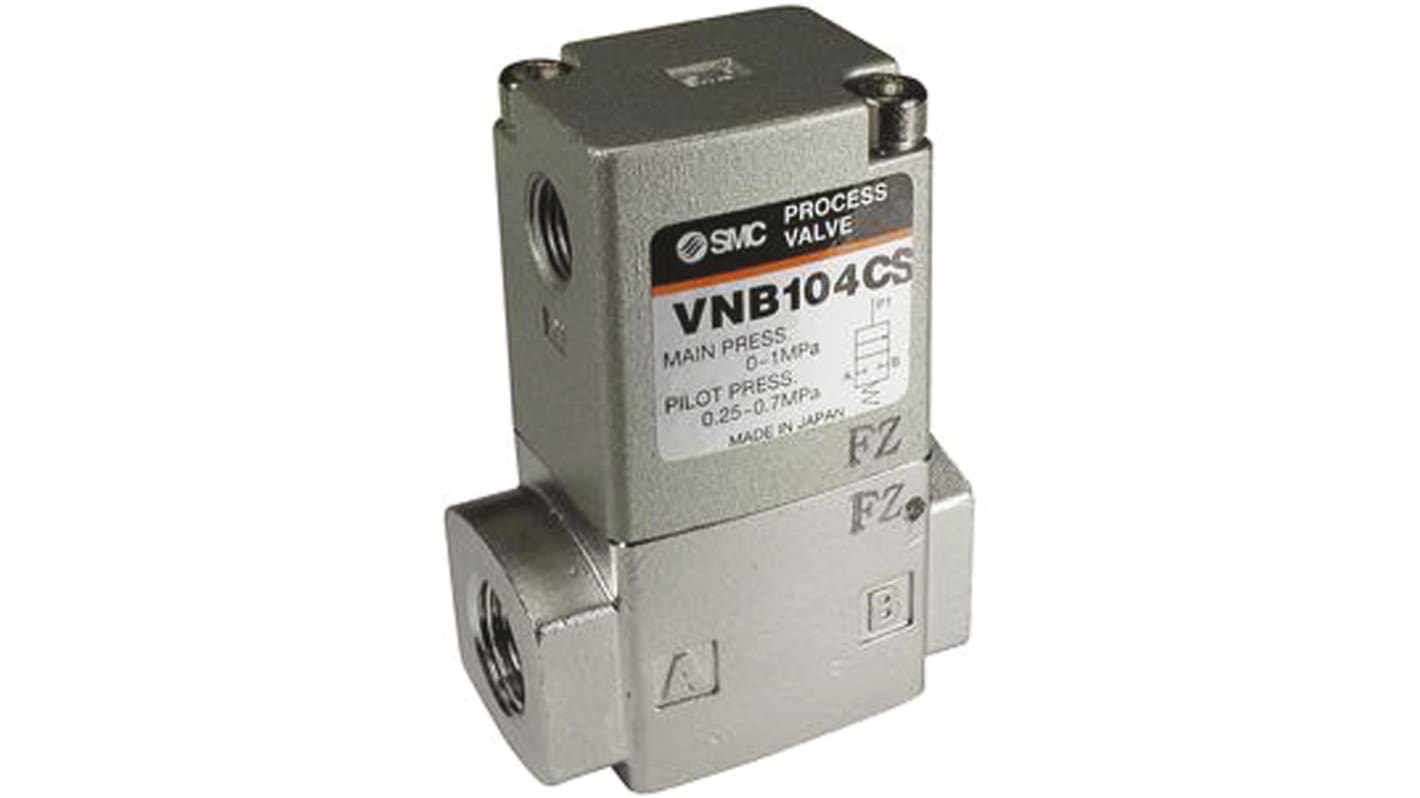 Válvula de accionamiento neumático SMC, VNB104B-F6A Cilindro