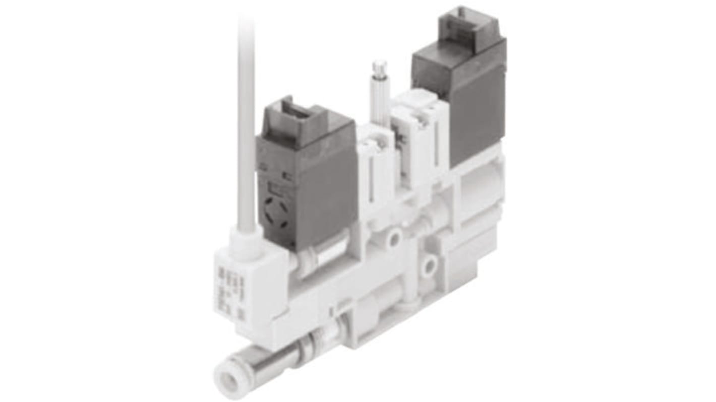 SMC 3/2 Pneumatic Solenoid Valve - Solenoid/Spring VQ100 Series 24V dc