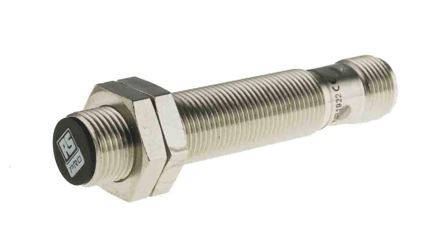 RS PRO Inductive Barrel Proximity Sensor, M12, 2 mm Detection, NPN NO, 10 → 30 V dc