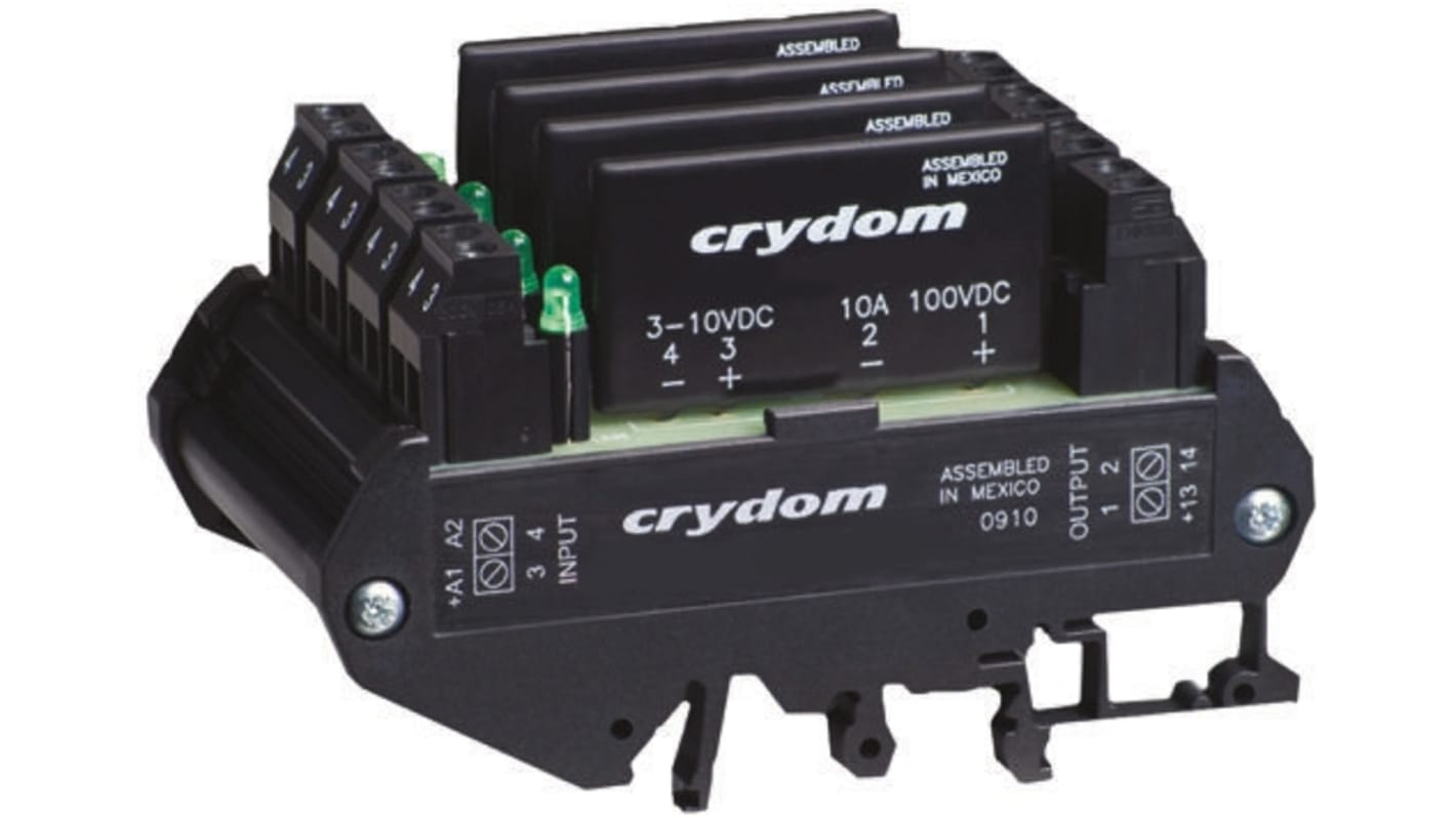 Sensata Crydom DRA4-CMX Series Solid State Interface Relay, 28 V Control, 8 A Load, DIN Rail Mount