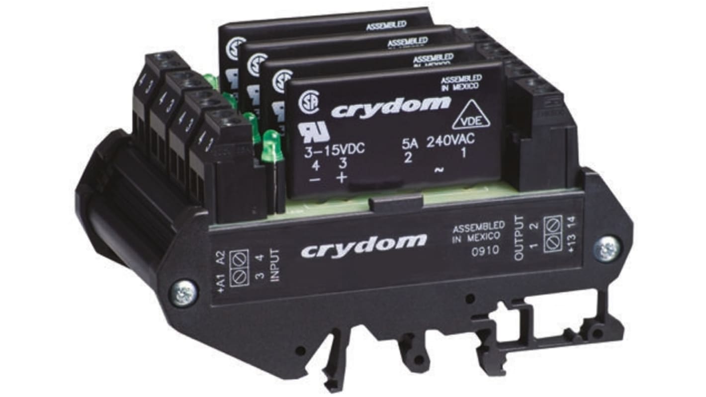 Sensata Crydom DRA4-CX Halbleiter-Interfacerelais, 5 A Effektivwert max., DIN-Schienen 3 Vdc min. 280 V ac max. /