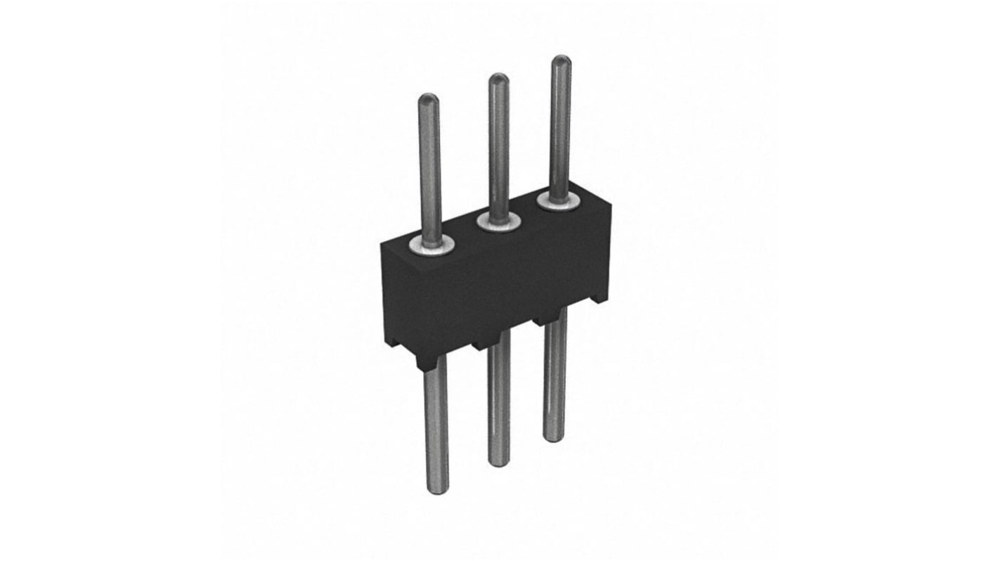 Preci-Dip Stiftleiste Stecker Gerade, 3-polig / 1-reihig, Raster 1.27mm, Lötanschluss-Anschluss, 1.0A, Nicht ummantelt