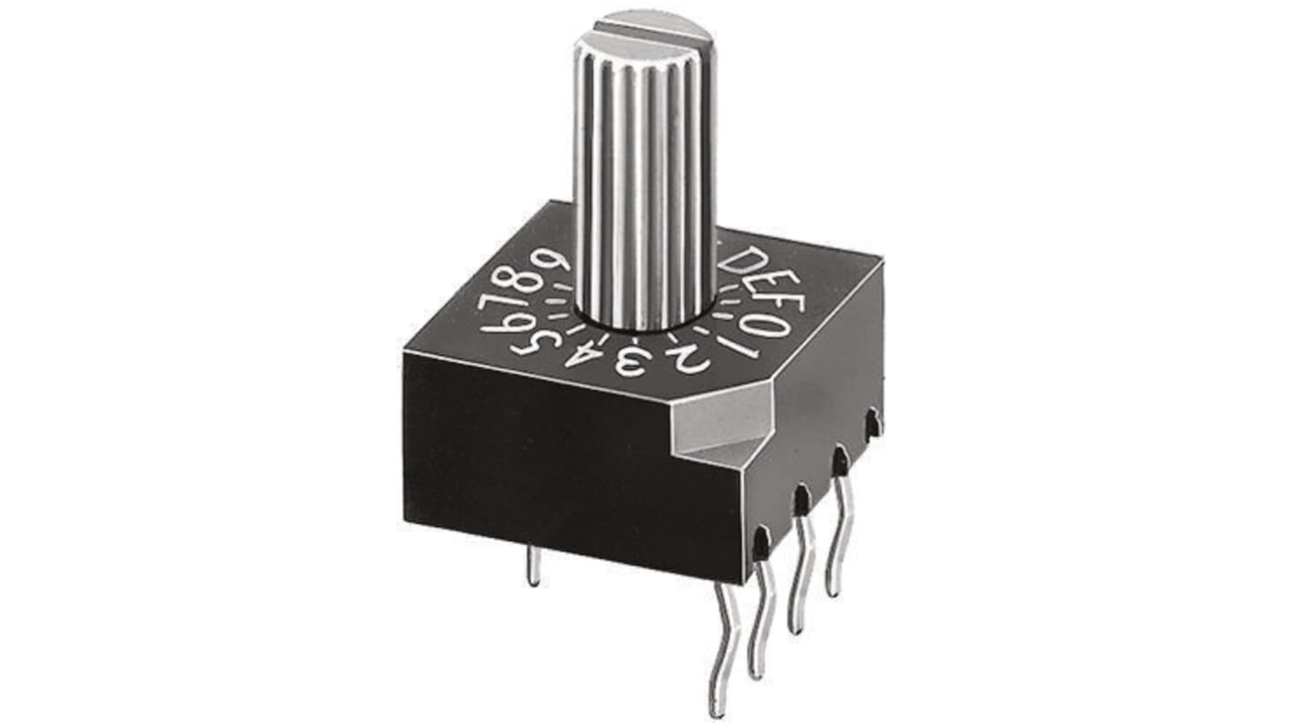 KNITTER-SWITCH 16 Way Through Hole DIP Switch, Rotary Shaft Actuator