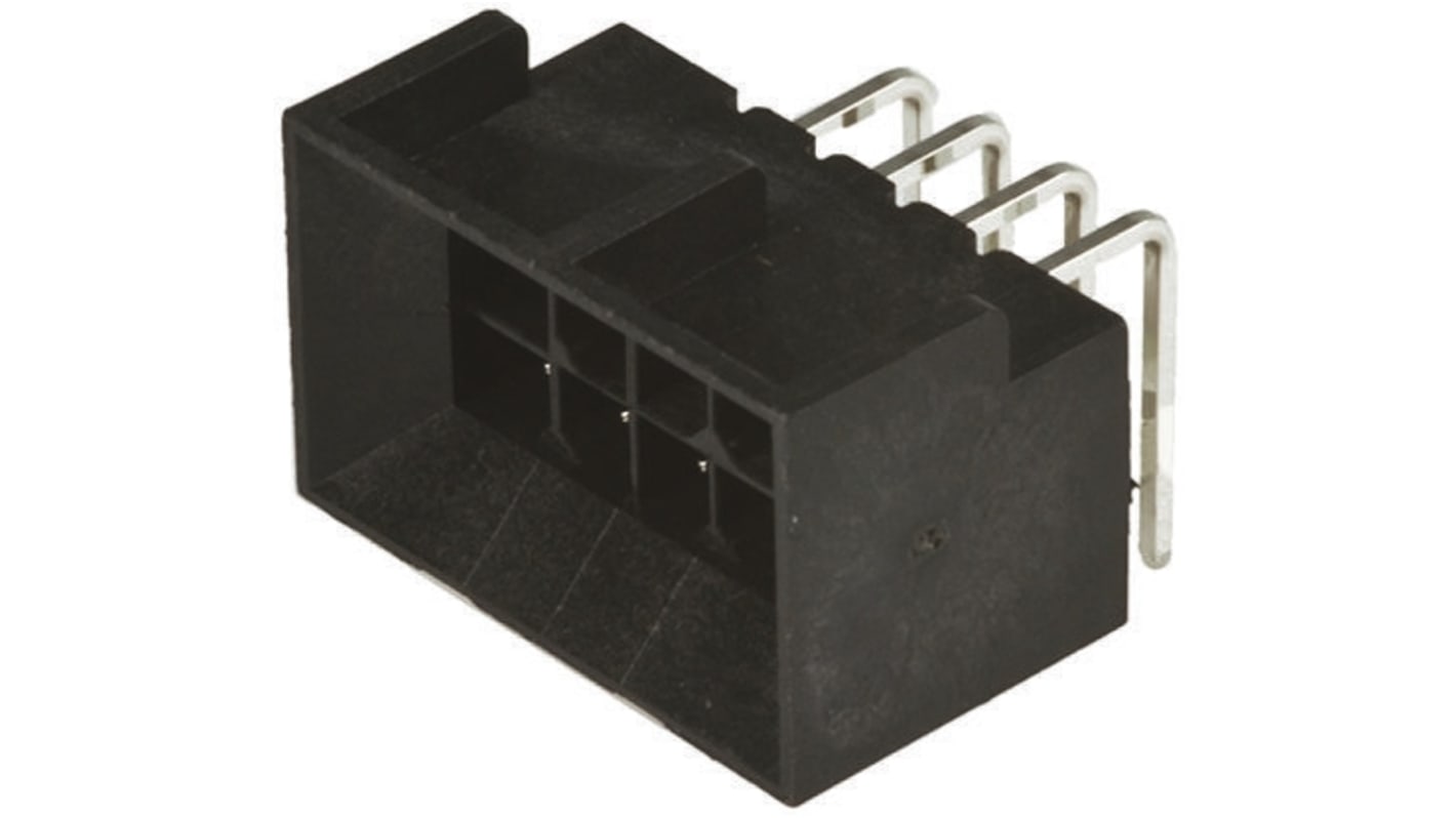 Molex Micro-Fit BMI Series Right Angle Through Hole PCB Header, 12 Contact(s), 3.0mm Pitch, 2 Row(s), Shrouded