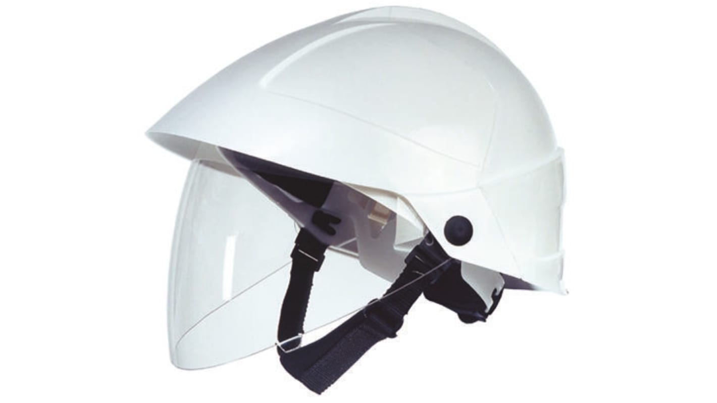 Catu White Arc Flash Helmet with Chin Strap