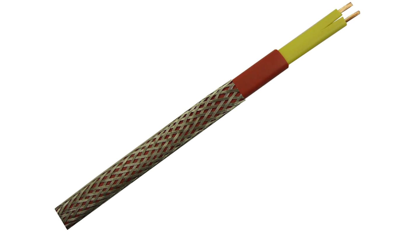 RS PRO 100m电伴热带, 恒定功率，并联电路, 110V 交流, 15W/m, -60 → +200 °c, 硅橡胶护套