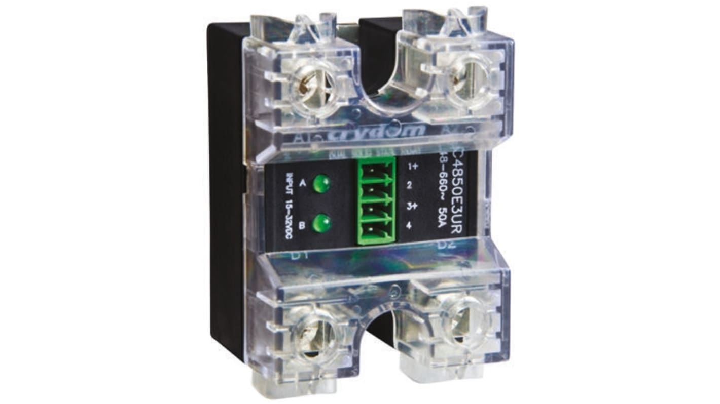 Relè a stato solido CC2425W3V, Montaggio a pannello, 25 A rms, 280 V rms, Zero-cross Evolution