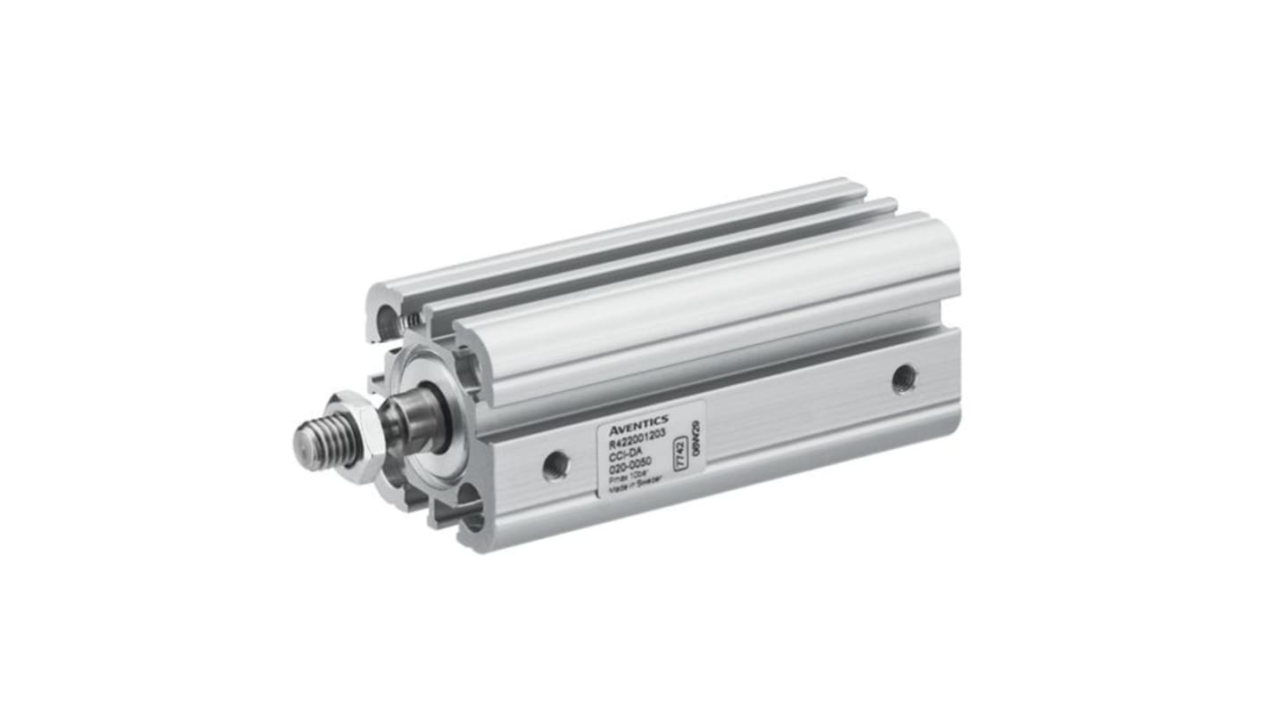 EMERSON ? AVENTICS Pneumatic Compact Cylinder - 100mm Bore, 100mm Stroke, CCI Series, Double Acting