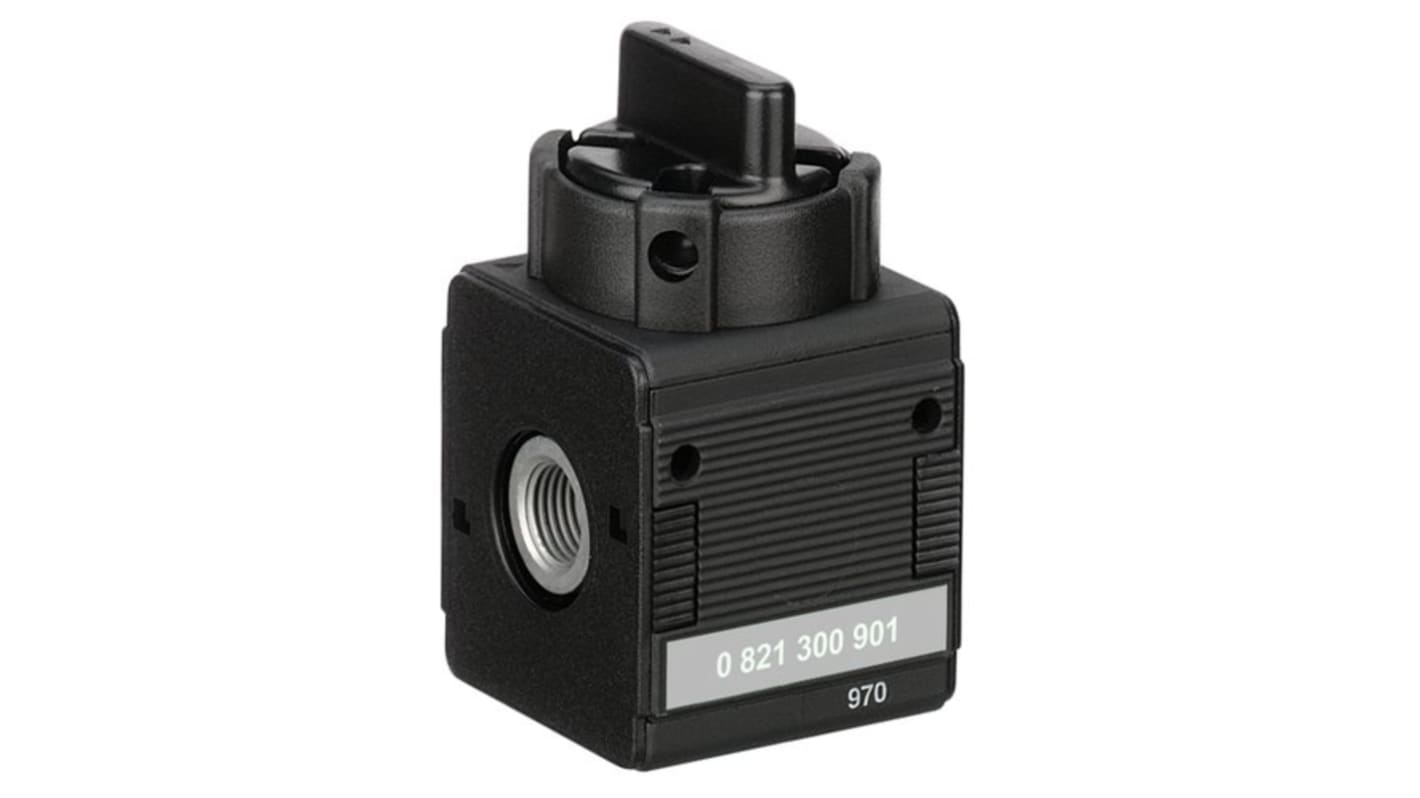 EMERSON ? AVENTICS Rotary Knob 3/2 Pneumatic Manual Control Valve NL4-BAV Series, G 1/2, 1/2in, III B