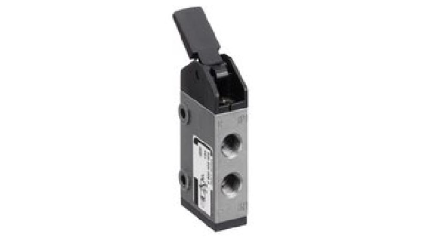 EMERSON – AVENTICS 气动手动阀, G 1/8接口, 杠杆控制, 5/2通道, 最大操作10 bar, 最大280L/min, ST系列