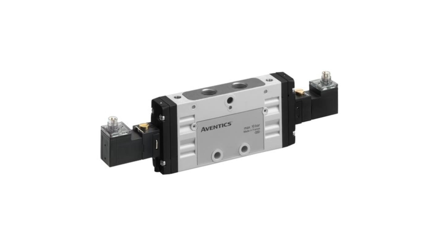 Electroválvula neumática EMERSON – AVENTICS, Serie TC15, Rosca G 1/4, Función 5/3, Piloto/Piloto, Colector, 1300l/min