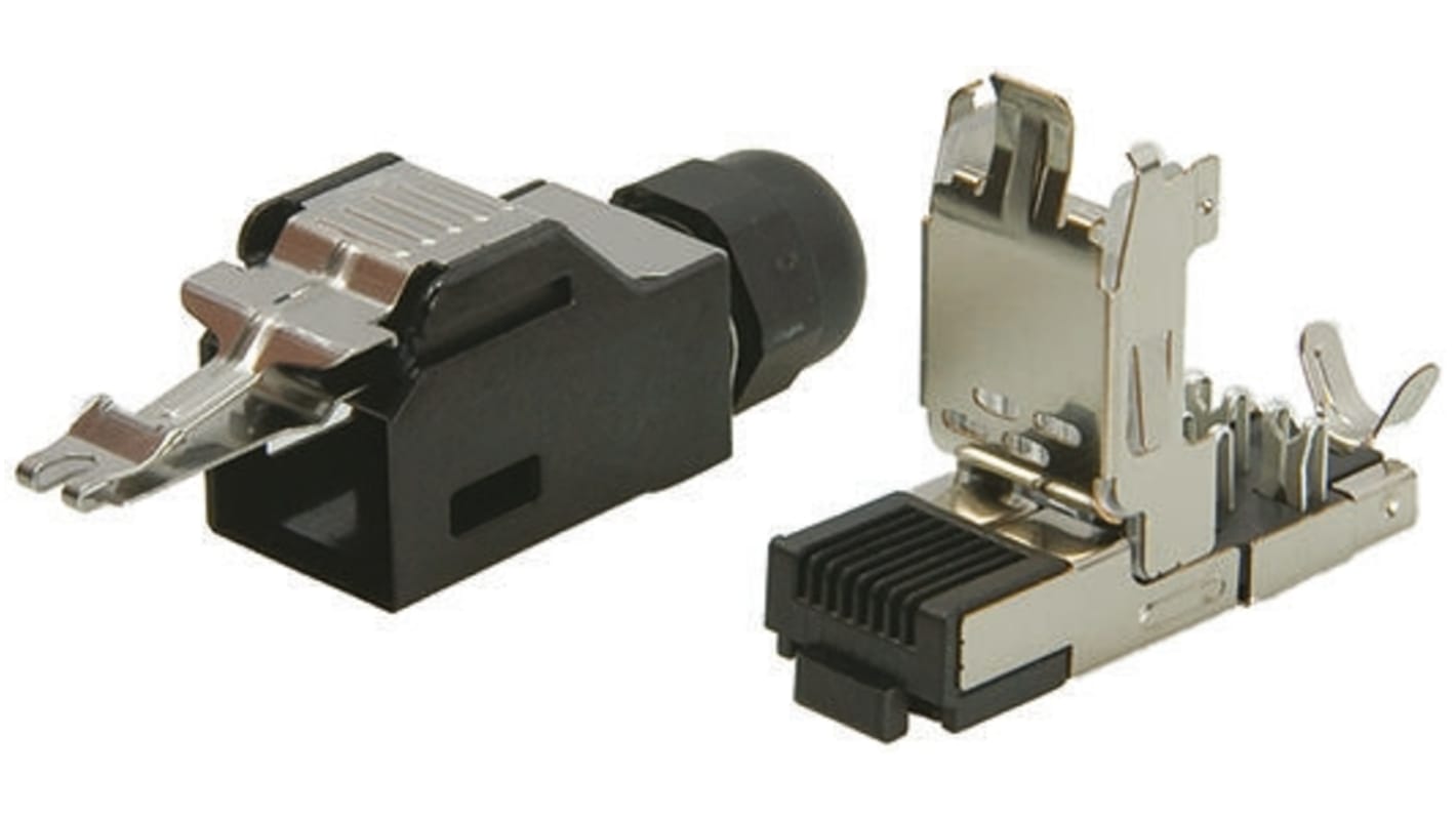 Connettore RJ45 Maschio TE Connectivity, Montaggio su cavo