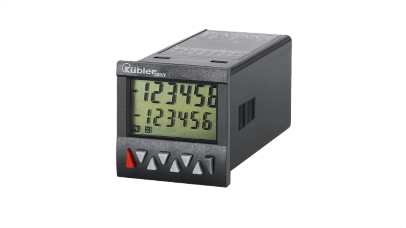 Contador Kubler de Impulsos, posiciones, segundos, con display LCD de 12 dígitos, 10 → 30 V dc