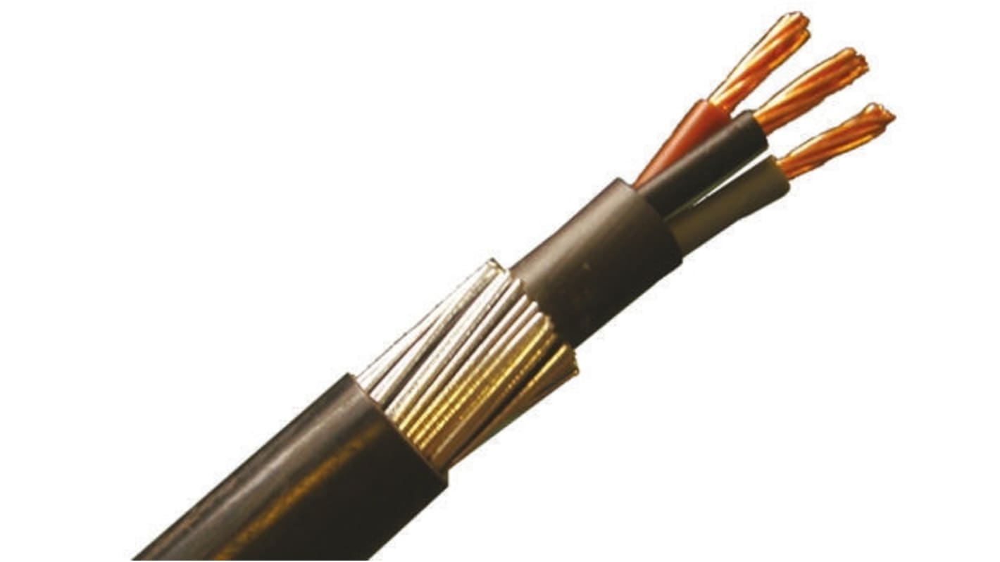 RS PRO 10 mm² 3 Core Armoured Cable Polyvinyl Chloride PVC