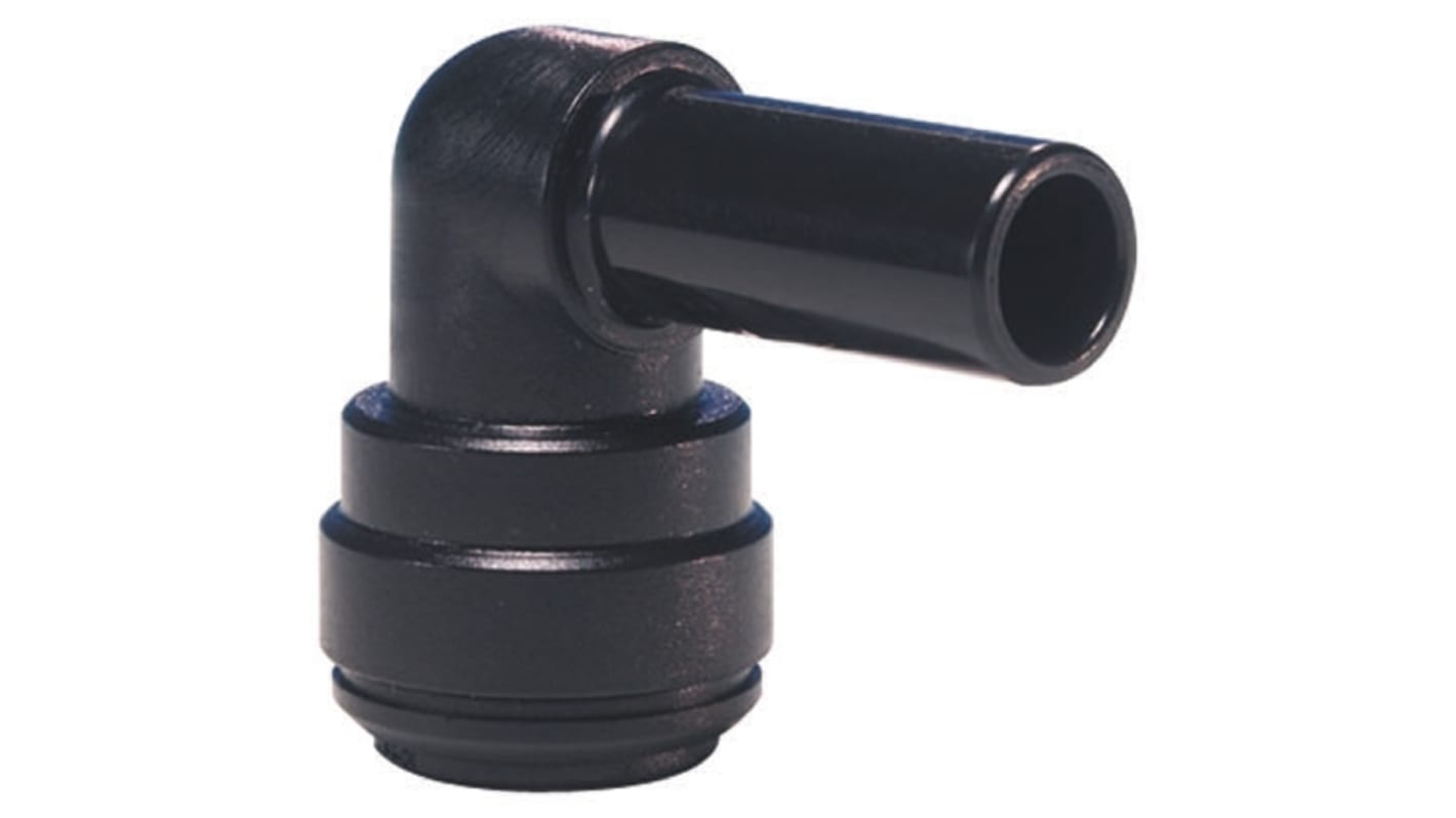 John Guest PM Series Elbow Tube-toTube Adaptor, Push In 8 mm to Push In 8 mm, Tube-to-Tube Connection Style