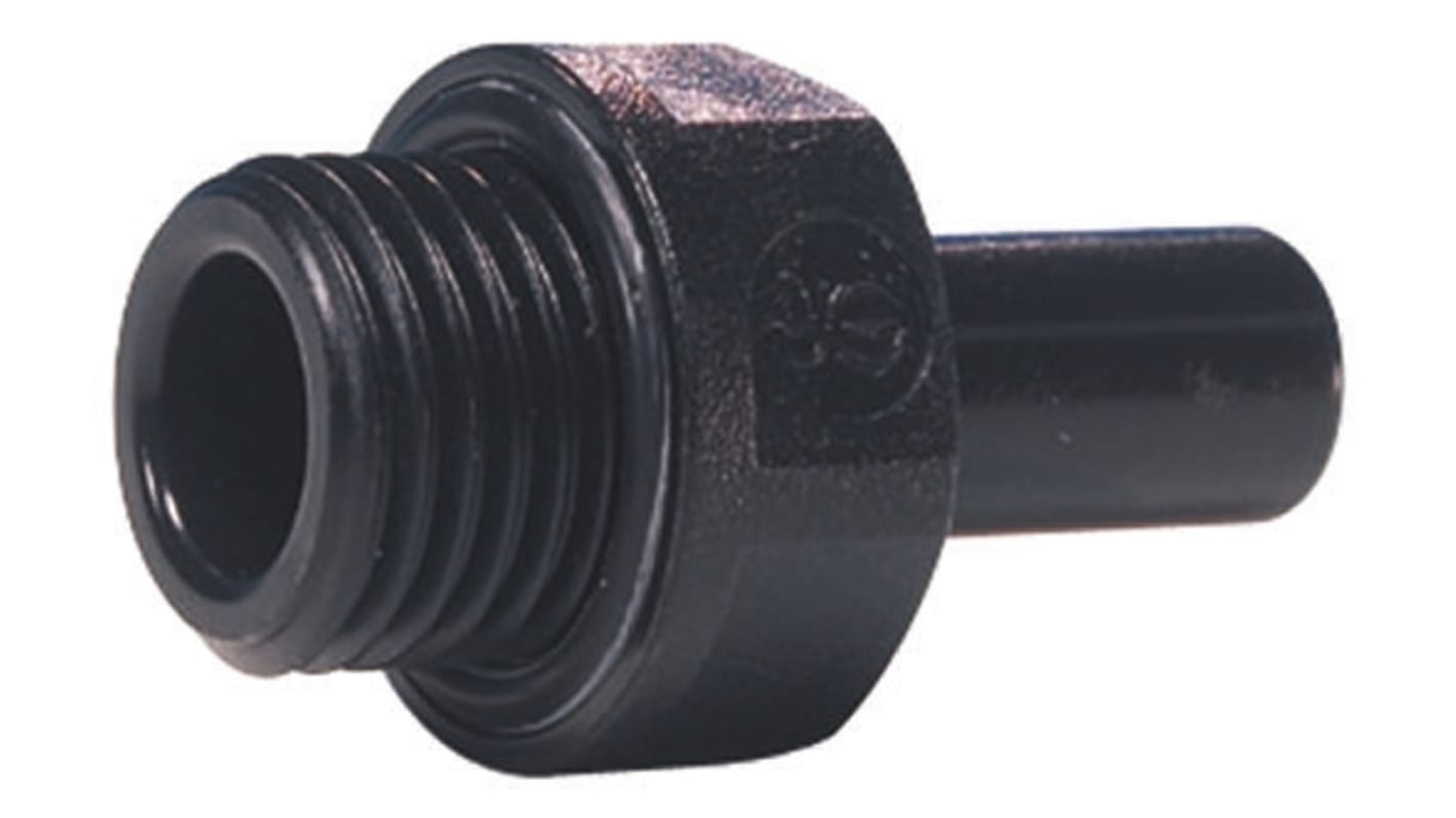 John Guest PM Series Straight Threaded Adaptor, G 1/2 Male to Push In 12 mm, Threaded-to-Tube Connection Style