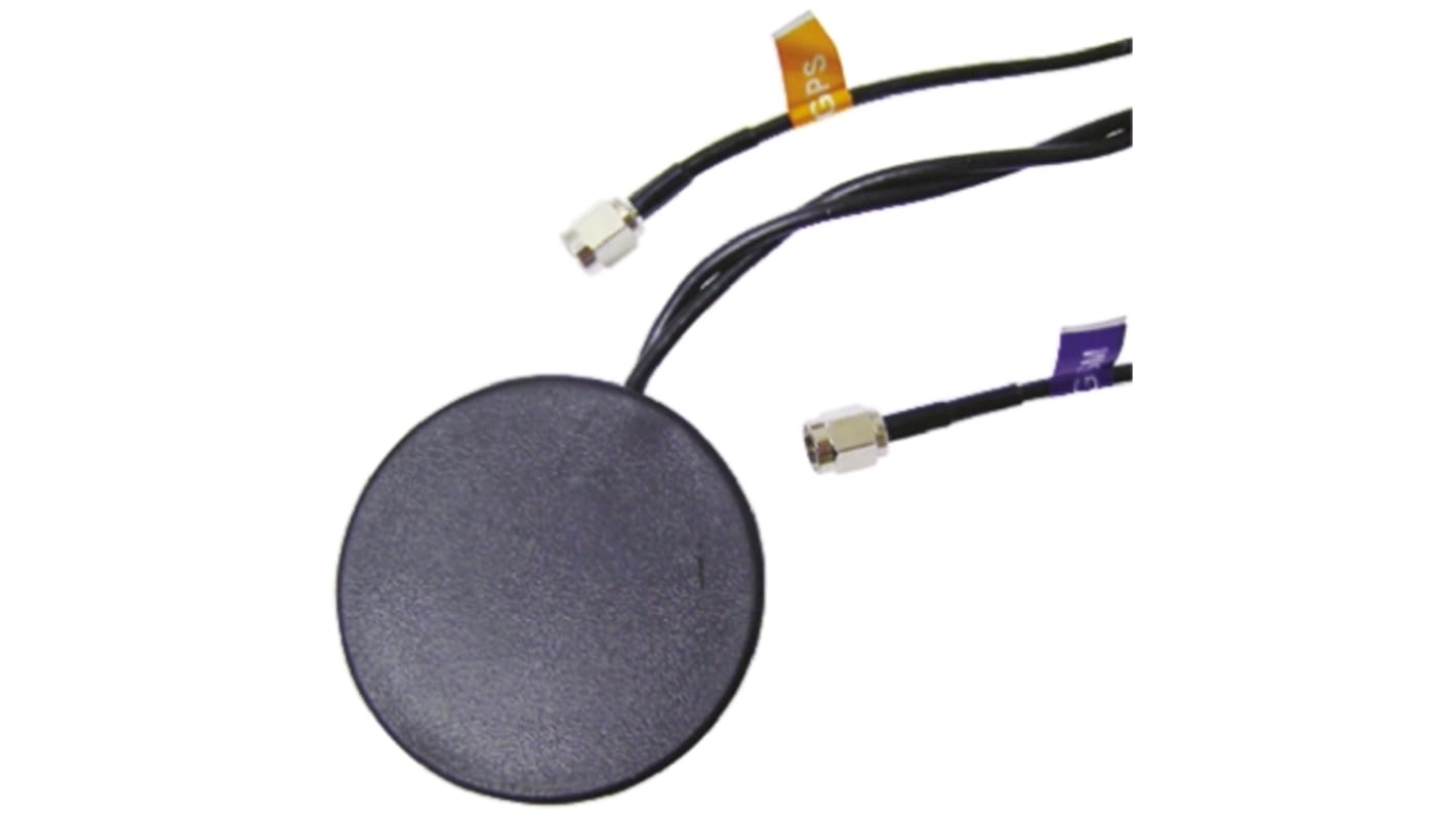 RF Solutions ANT-GSMGPSPUKA Puck GPS Antenna with SMA Connector, 2G (GSM/GPRS), GPS