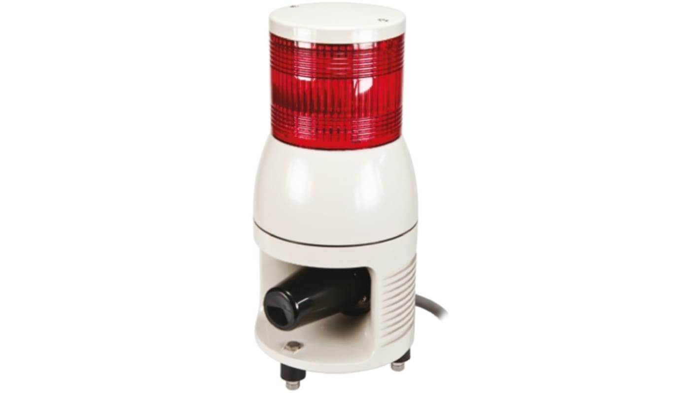 Schneider Electric Harmony XVC1 LED Signalturm -stufig Linse Rot LED Rot + Summer Blitz, Dauer 216mm Multifunktion