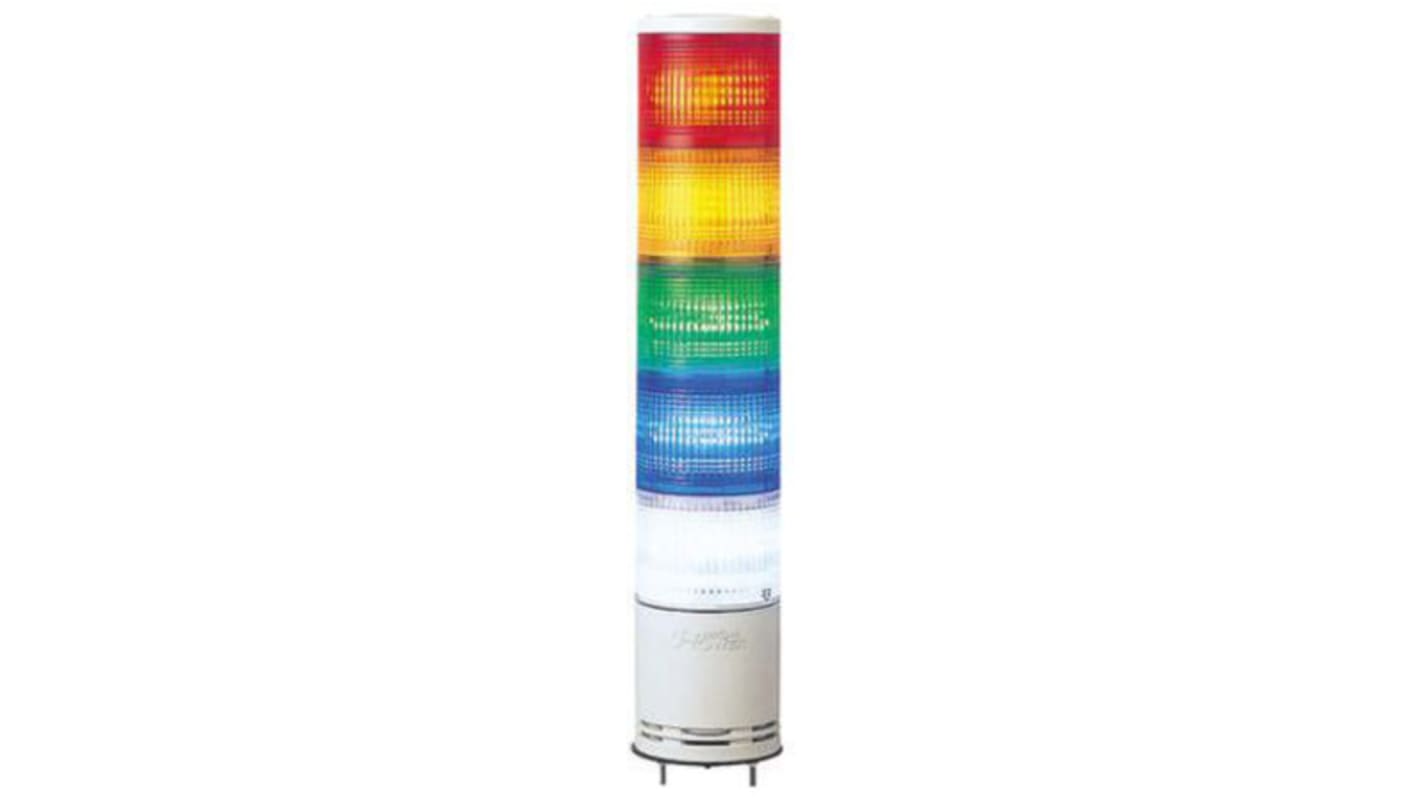 Schneider Electric Harmony XVC4 Series Red/Green/Amber/Blue/Clear Signal Tower, 5 Lights, 24 V ac/dc, Surface Mount