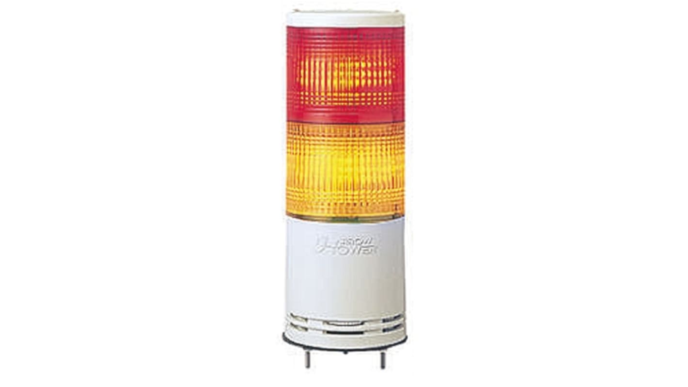 Schneider Electric Harmony XVC4 LED Signalturm 2-stufig Linse Rot/Gelb LED Orange, Rot + Dauer 135.5mm