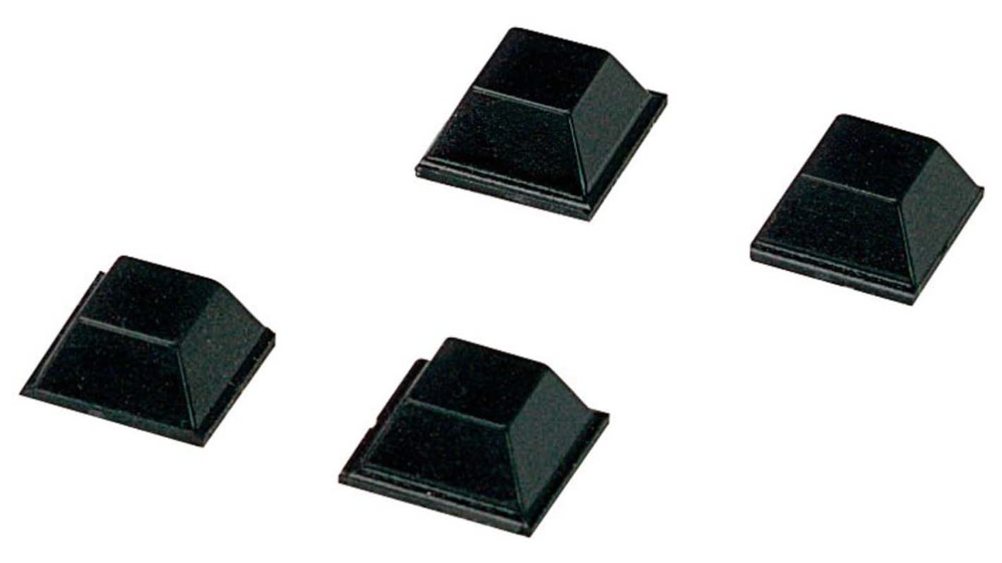 Pies autoadhesivos Bopla de Plástico de color Negro, 13 x 13 x 5.8mm, para usar con Cajas Alu-Topline