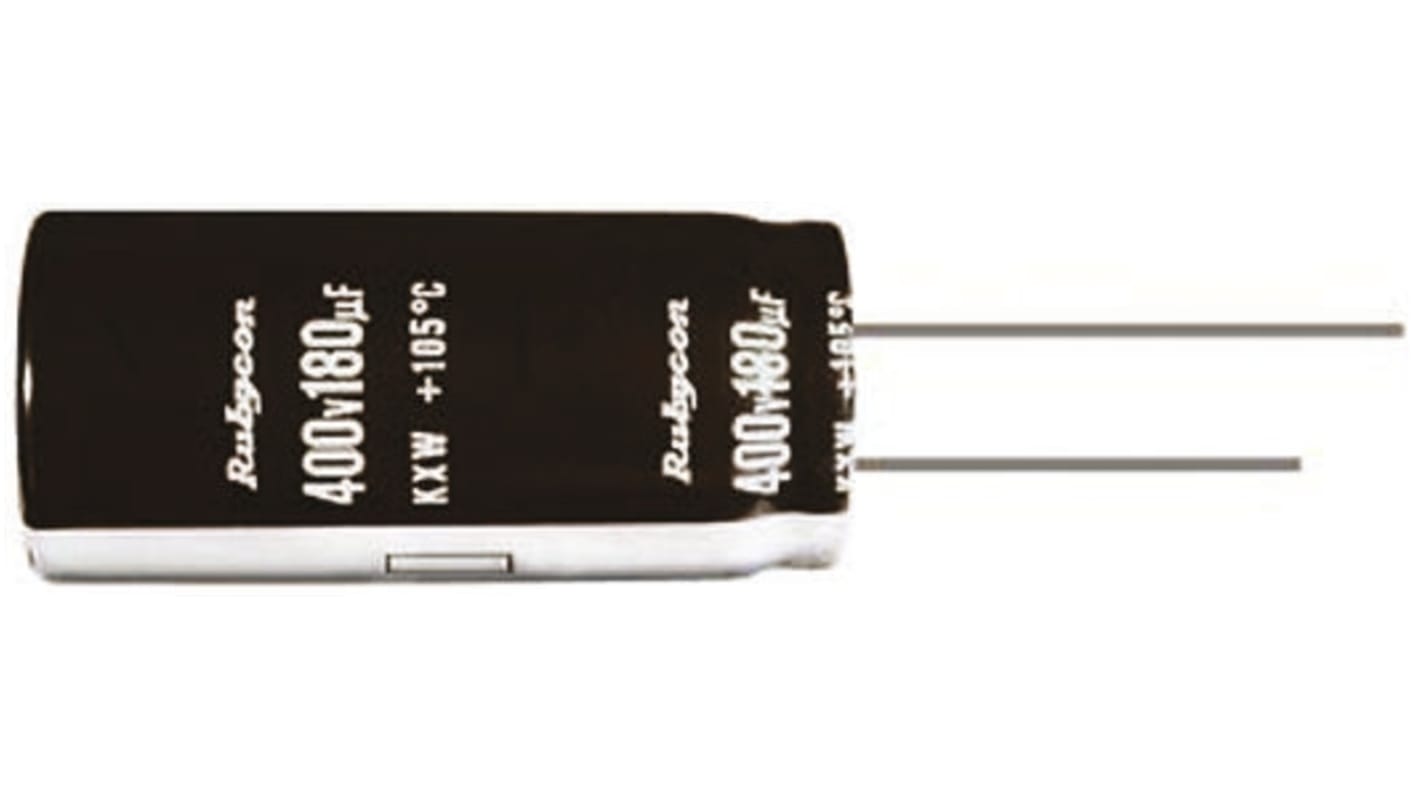 Condensatore Rubycon, serie KXW, 220μF, 200V cc, ±20%, +105°C, Radiale, Foro passante