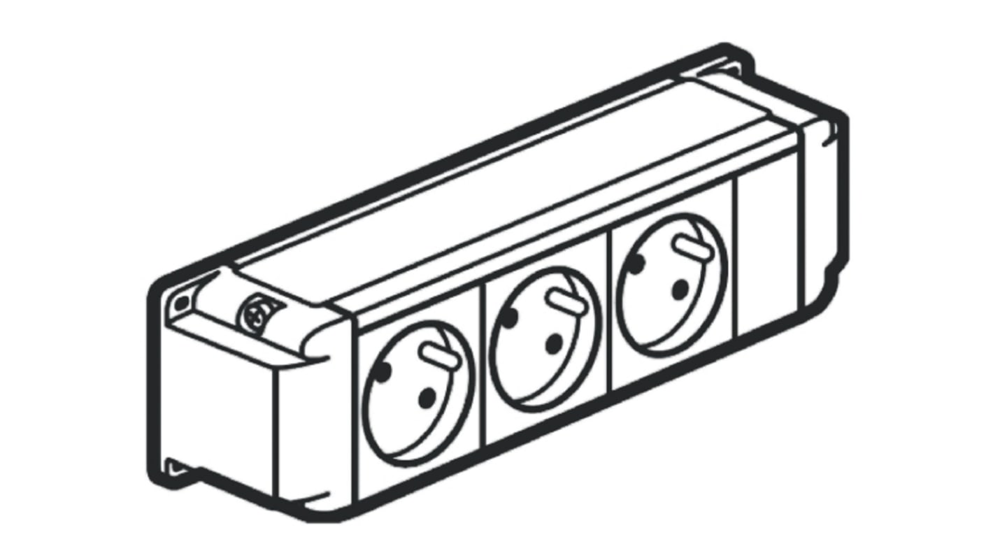 Legrand Type E - French 3 Gang Extension Leads, 16A