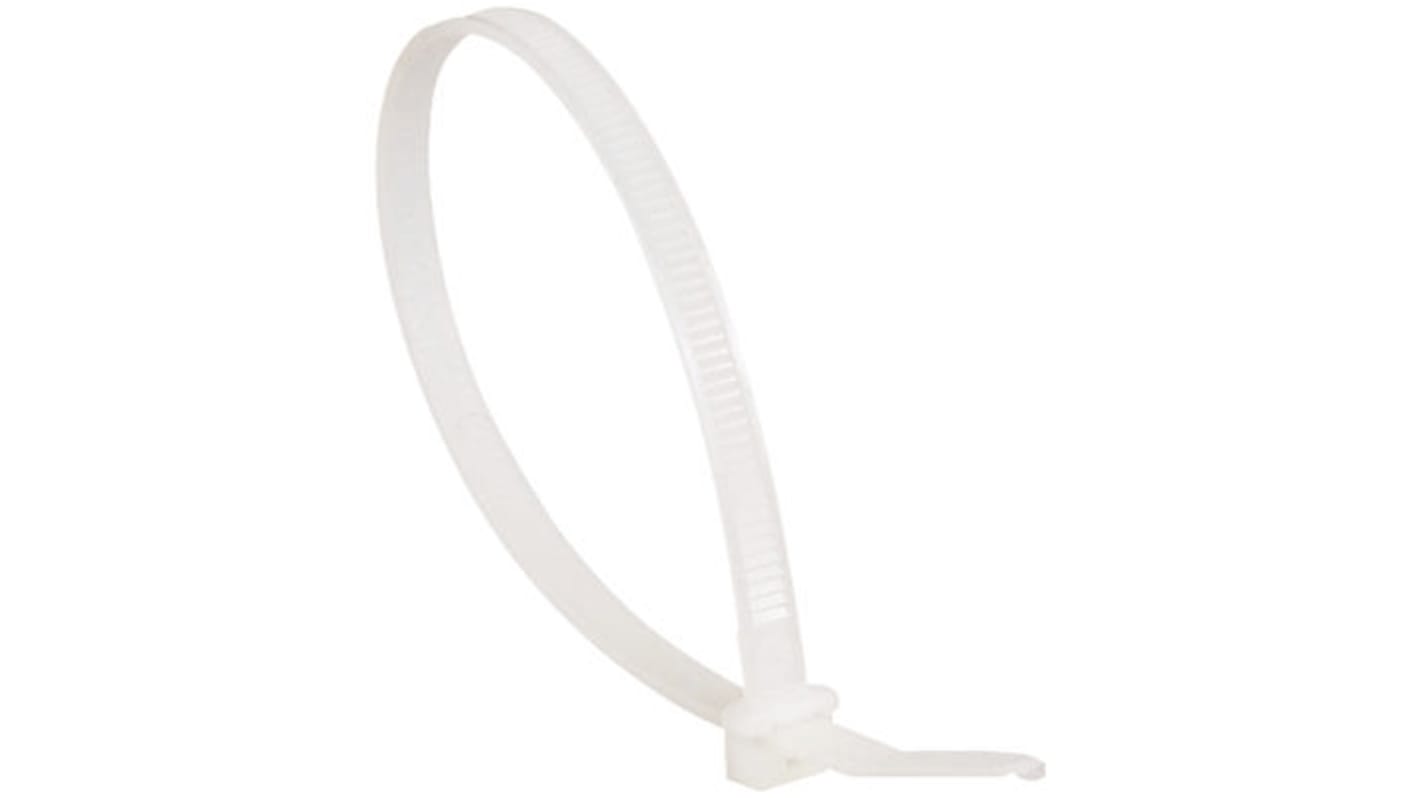Legrand Cable Tie, 140mm x 3.5 mm, Clear Nylon, Pk-100