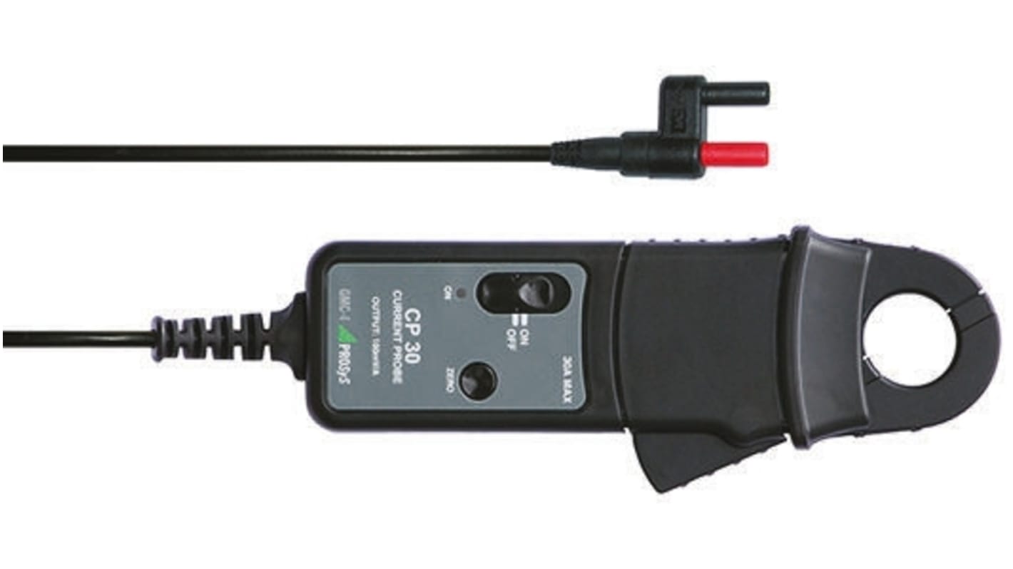 GMC-I Prosys CP- 30 Current Clamp, 30A DC Max, AC/DC Adapter, 30A ac AC Max, Current Output