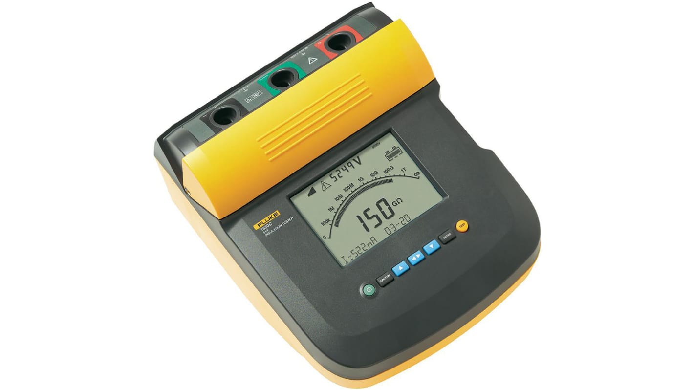 Fluke 1550C绝缘测试仪 数字兆欧表, 最大测量1TΩ, 测试电压250V至5000V, 测试电流1 nA → 2 mA