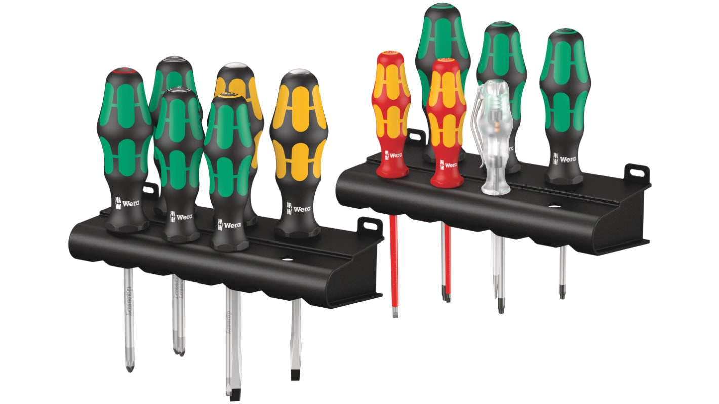 Wera Phillips; Pozidriv; Slotted; Torx Insulated & Standard Screwdriver Set, 12-Piece
