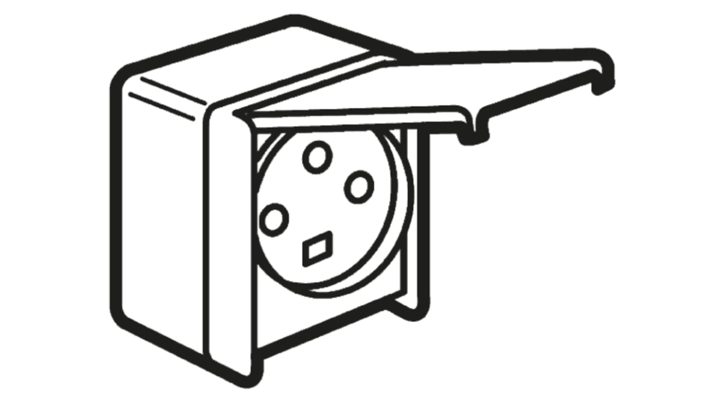 Legrand Plexo Grey 1 Gang Plug Socket, 32A, Outdoor Use