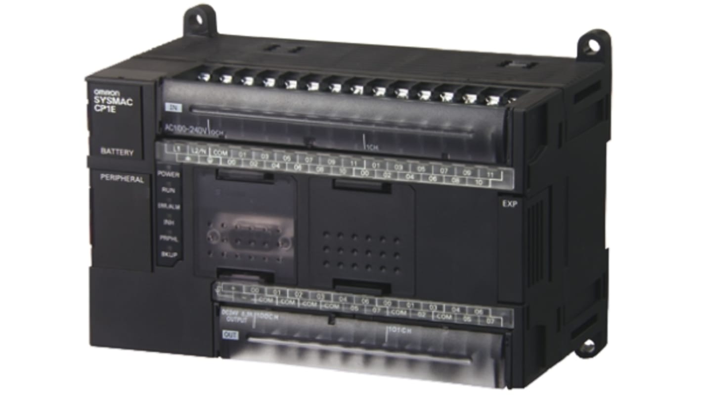 Omron CP1E Series PLC CPU for Use with CP1E Series, Transistor Output, 24-Input, Pulse Input