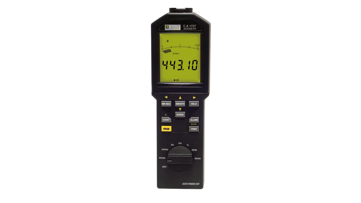 Miernik prędkości kątowej Chauvin Arnoux maks. prędkość 100000rpm LCD dokładność ±6 Counts