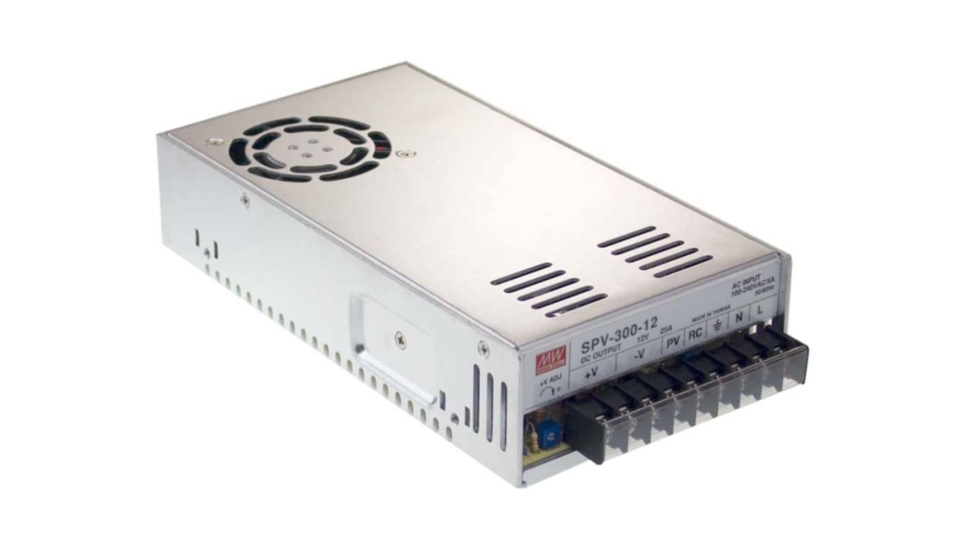 MEAN WELL Switching Power Supply, SPV-300-48, 48V dc, 6.25A, 300W, 1 Output, 124 → 370 V dc, 88 → 264 V