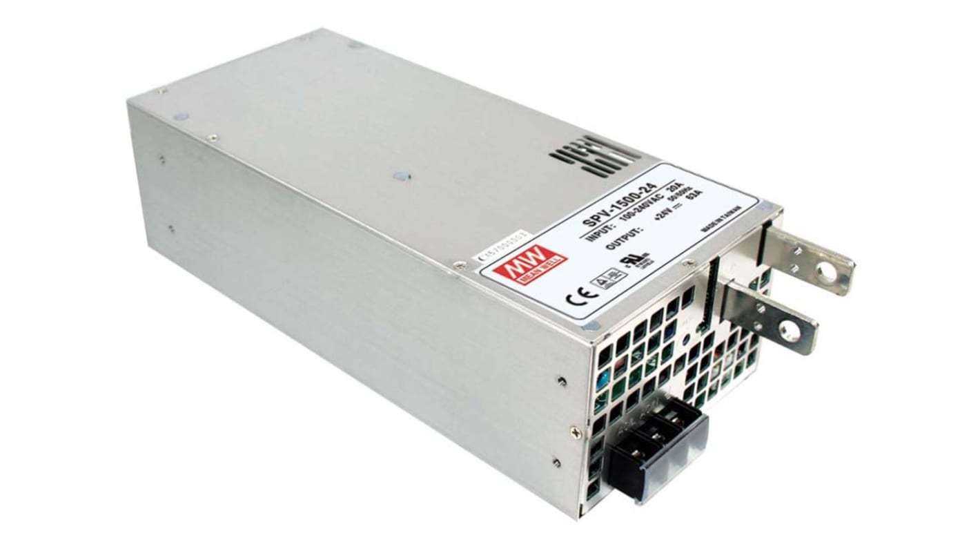 Alimentatore switching integrato Mean Well SPV-1500-48RS, 1.5kW, ingresso 127 → 370 V dc, 90 → 264 V ac,