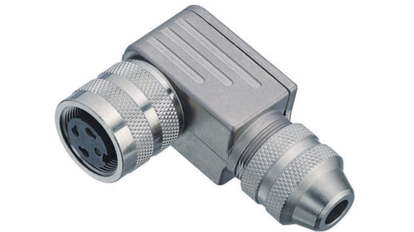 binder Circular Connector, 4 Contacts, Cable Mount, M16 Connector, Plug, Female, IP67, 423 Series